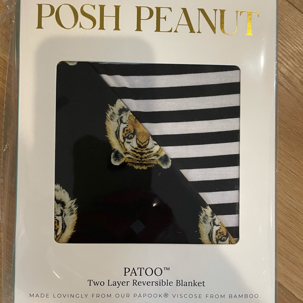 Brand new posh peanut patoo Mateo and black & white stripes
